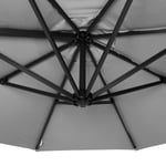 3.5m X-Large Hanging Banana Cantilever Parasol - Grey