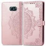 Coque pour Samsung Galaxy S6 Edge,Housse Cuir PU Portefeuille Flip Case Cover Etui pour Samsung Galaxy S6 Edge,Magnétique Porte Carte Étui à Rabat Pochette