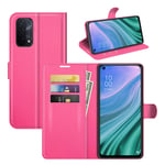 SPAK OPPO A54 5G/A74 5G/A93 5G/OnePlus Nord N200 5G Case,Premium Leather Wallet Flip Cover for OPPO A54 5G/A74 5G/A93 5G/OnePlus Nord N200 5G (Rose)