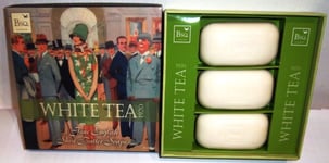 BERKELEY SQUARE WHITE TEA SHEA BUTTER SOAP 100g x 3 NEW & BOXED GIFT SET - BSQ