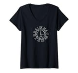 Womens In Gods Time Clock - kiras(GREEK) - Thy Will Be Done V-Neck T-Shirt