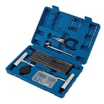 Draper 04139 Kit de réparation de crevaison de Pneu pour véhicules Tout-Terrain sans Chambre à air (65 pièces) Outils de vélo Unisexe, Bleu et Noir, Taille Unique