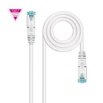 Câble réseau catégorie 7 blanc avec protection LSZH SFTP PIMF, calibre AWG26, longueur de 25 cm. Parfait pour les installations nécessitant efficacité et sécurité lors de connexions robustes et