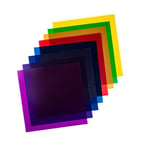 Caruba Universal Color Gel Set 30x30 - Changer la Lumière avec 8 Gels Colorés pour la Photographie et Les Effets Créatifs