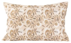 Lama Putetrekk Beige Blomster 40x60cm