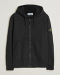 Stone Island Garment Dyed Fleece Full Zip Hood Black