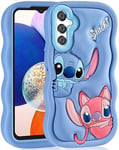 oqpa for Samsung Galaxy A14 5G Case Cute Cartoon 3D Character Design Girly Phone Cases for Girls Boys Women Teens Kawaii Unique Fun Cool Funny Silicone Soft Shockproof Cover for Samsung A14 6.6", Blue