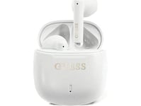 Słuchawki Guess Guess Bluetooth Headphones Gutwsj14esgh Tws + Docking Station White/White Printed Classic Logo