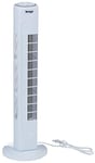 Venga! VG VT 3001 Ventilateur colonne oscillant à 3 vitesses, 80 cm, 45 W, Blanc