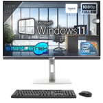 SIMPLETEK Écran tactile Tout-en-Un 27" Full HD Noir | Core i3 Windows 11 Pro | 16Go RAM SSD 240Go | Webcam intégrée POP-UP WiFi6 HDMI PC All-in-One