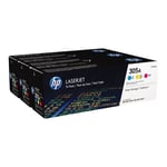 Pack de 3 cartouches de toner HP 305A authentiques pour LaserJet Pro Color M351/M375/M451/M475