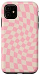 iPhone 11 Pink Checkered light pink Checker Checkerboard Wavy pink Case