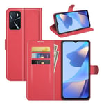 Oppo A16S Pu Wallet Case [Red]