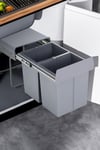 Pull-out Kitchen Double Waste Bin