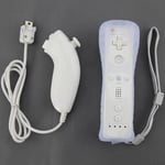 Manette Wiimote Motion Plus intégré avec étui de protection et Nunchuk pour Wii U et Wii - Blanc - M3