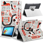 Housse Etui Motif Mv02 Universel L Pour Tablette Samsung Galaxy Note 10.1 (2014)