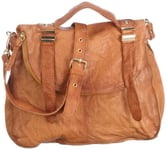 PIECES ZALKO Leather Bag 17038136 Sac à bandoulière pour Femme 35 x 29 x 7 cm (l x H x P), Marron Cognac, 35x29x7 cm (B x H x T)