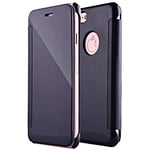 Cool Flip Cover Case for iPhone 7/8 / SE (2020) / SE (2022) Clear View Black