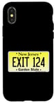 Coque pour iPhone X/XS Sortie 124 de plaque d'immatriculation New Jersey NJ GSP Parkway