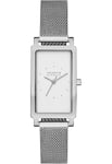 Skagen Hagen Montre pour Femmes, Mouvement à Quartz, Bracelet en Acier Inoxydable Ou en Cuir, Ton Argent et Blanc, 22Mm