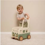 Baby Walker Wooden Kids Vintage Look Wagon Push Toy Box Toddlers Activity Cart