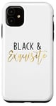 Coque pour iPhone 11 Noir et Exquis Belle Femme Noire Mélanine Fille Reine