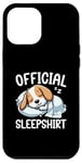 iPhone 12 Pro Max Official Sleepshirt Beagle Lover Funny Lazy Nap Dog Pajama Case