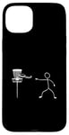 Coque pour iPhone 15 Plus Disque Golf Player Sports Lover Funny Stickman Jeu de plein air