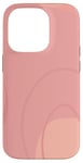 Coque pour iPhone 14 Pro Art minimaliste de couleur neutre rouge clair et rose