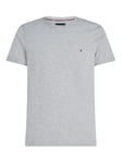 Tommy Hilfiger T-Shirt Manches Courtes Homme Tee Coton, Gris (Light Grey Heather), XL