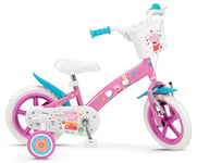 Toimsa Peppa Pig 12 inch Bicycle/Kids Bike learn to ride outdoors, with training wheel stabilisers and mudguard, for children/youth age 3-5 Years, Pink