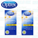 Optrex Itchy Eyes Relief Drops - Fast Soothing - Allergy Relief  - 2x 10ml