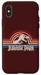 Coque pour iPhone X/XS Jurassic Park Pop Stripe Rex Silhouette Classic Logo