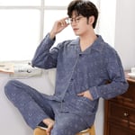 Pyjamas Hiver Coton Hommes Pyjamas vêtements de Nuit de Salon Noir à Carreaux Pijama Chemise de lit Chaude pour Homme vêtements de Maison 100% Pur Coton Pijama Hombre PJ