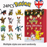 Christmas Pokemon Figure 24 Days Countdown Advent Calendar Surprise Kids Gift