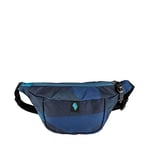Hip Bag, Stylische Brusttasche, Gürteltasche mit 2 Fächern, Travel Pack, Heritage Umhängtasche, Festival Hüfttasche, Bauchtasche, 25 x 14 x 8cm, Fragments Blue