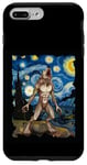 Coque pour iPhone 7 Plus/8 Plus Loup-garou Nuit étoilée – Peinture drôle de Van Gogh Loup-garou