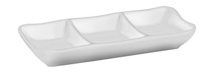 LACOR - 63280 - Mini Fontaine pour 3 Sauces Mélamine 19x8x3 cm - Blanc