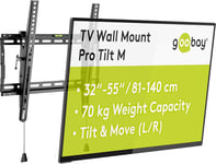 49909 Pro Support Mural Tv Inclinable Pour Ecrans Et Telev Urs De 32-55 Pouces (81-140 Cm) - Fixation Murale Tv Avec Une Capacité De Charge . 70 Kg Accroche Television Mural Vesa 300X300