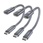 RUXELY USB-C to C Data Blocker Adapter 3Pack,60W Charge Only Type-C Cable,Data Blocking Defender,Protect Against Juice Jacking,USB Power Connector for iPhone 16 15 14,Samsung Galaxy S24 S23,iPad Air