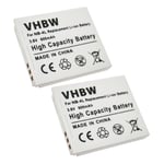 vhbw 2x Batterie remplacement pour Canon NB-4L pour appareil photo (600mAh, 3,6V, Li-ion)