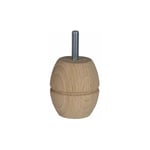 Cime - Pied De Meuble Boule Fixe Hêtre Brut Blanc / Beige / Naturels, 6 Cm