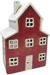 Quay Traders Charming Ceramic Red House Tealight Votive Holder - Pottery Hous...