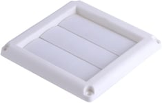 Grille de Ventilation Blanche, Cache en Plastique Grille de Ventilation Grille de Ventilation en Conduit Mural à 3 Volets avec Moustiquaire.(15 * 15cm)