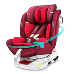 LETTAS 360 Rotation Baby Car Seat with Isofix Group 0+1/2/3 (0-36 kg, 0-12 Years) Maximum Recline 165° for Rear Facing, SIPS