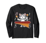 Marimbist Musician Vibraphonist Kitten Pet Cat Marimba Long Sleeve T-Shirt