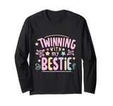 Twinning With My Bestie Spirit Week Girls & Twin Day Groovy Long Sleeve T-Shirt