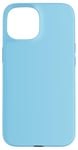 Coque pour iPhone 15 Couleur bleu ciel simple