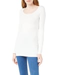 Vero Moda Women's Vmmaxi My Soft U-neck Noos Long Sleeve Top, White (Bright White), 38 UK