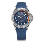 WENGER - Seaforce - Homme Montre Analog Quarz, 43 mm, Swiss Made, Étanche jusqu'à 200 m, Bracelet en Silicone, 01.0641.140